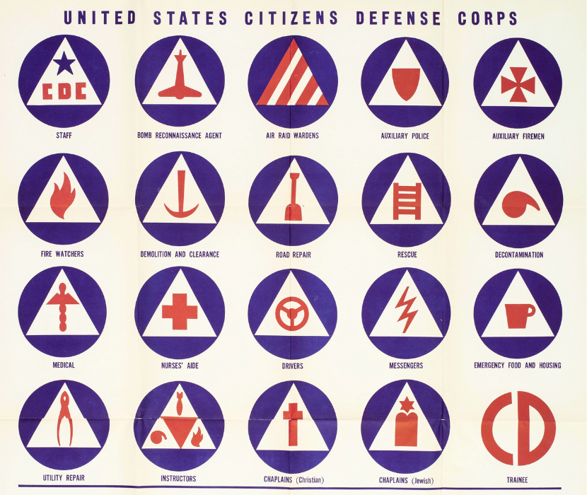US Citizens Defense Corps logos.