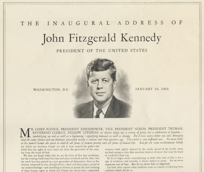 JFK inaguration poster.