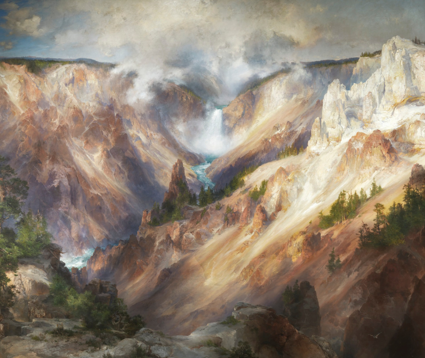 Painting of Yellowstone.