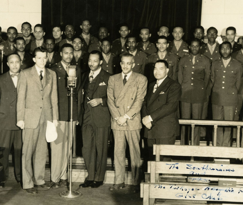 Black and white photograph of the Tuskegee Glee Club.