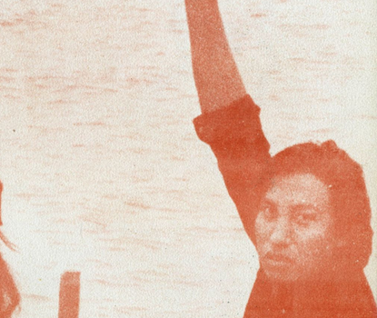 Close vie of Cover of Alcatraz Indians Newsletter