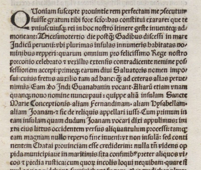 Columbus 1493 letter to Ferdinand and Isabella