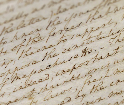 First page of letter from George Washington to Henry Knox regarding the Constitutional Convention and Shays Rebellion
