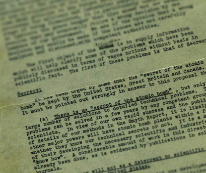 Scientists' statement on atomic bomb.