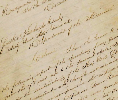 Letter from Sargent Bunker to Custer.