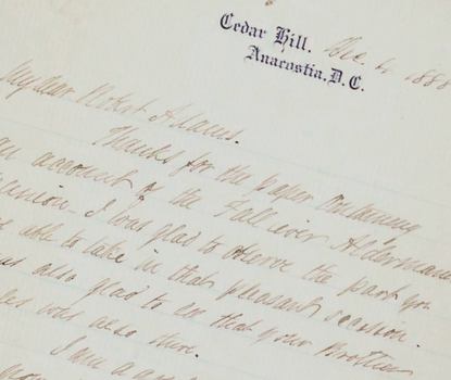 Protest Letter from Frederick Douglass.