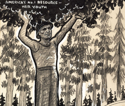 Recruitment poster for Arizona Civilian Conservation Corps