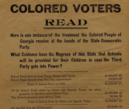 Flyer targeting black voters.