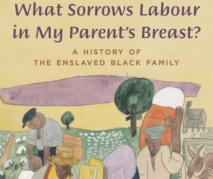 partial view of book cover showing title and water color of African Americans picking cotton