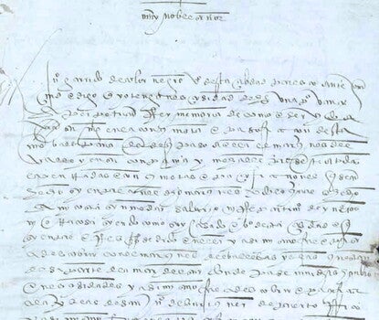 A handwritten document in cursive in Spanish