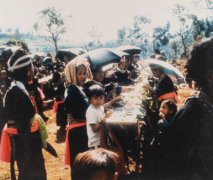 HMong refugees at a HMong New Year Celebration in Laos, ca. 1964