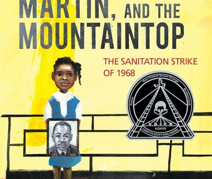 The cover of the book "Memphis, Martin, and the Mountaintop."