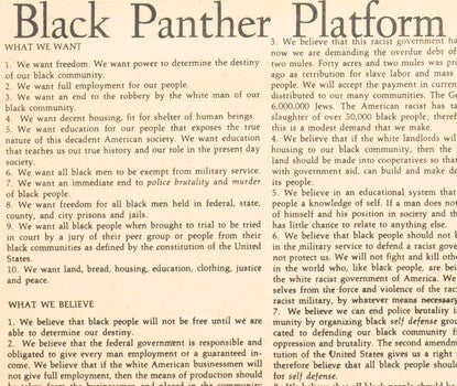 Typed Black Panther Ten-Point platform in a newspaper.