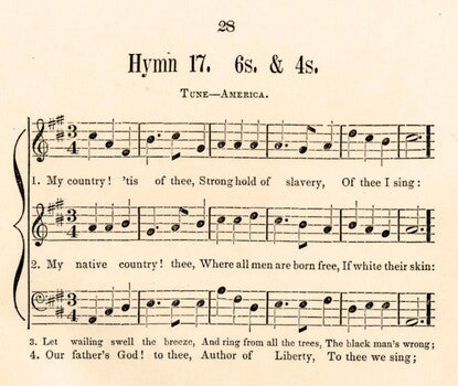 A scan of the sheet music for Jairus Lincoln's Hymn 17. 