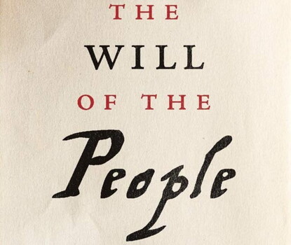 A portion of the cover of The Will of the People: The Revolutionary Birth of America by T.H. Breen.