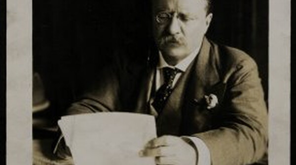 Theodore Roosevelt at his desk