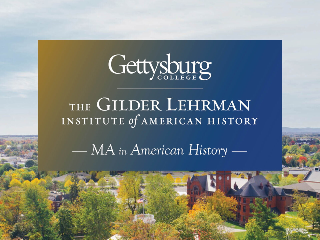 Gettysburg College-Gilder Lehrman MA in American History Logo