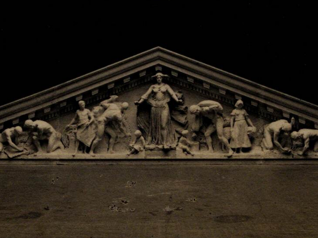 Photograph of the pediment from the NY stock exchange