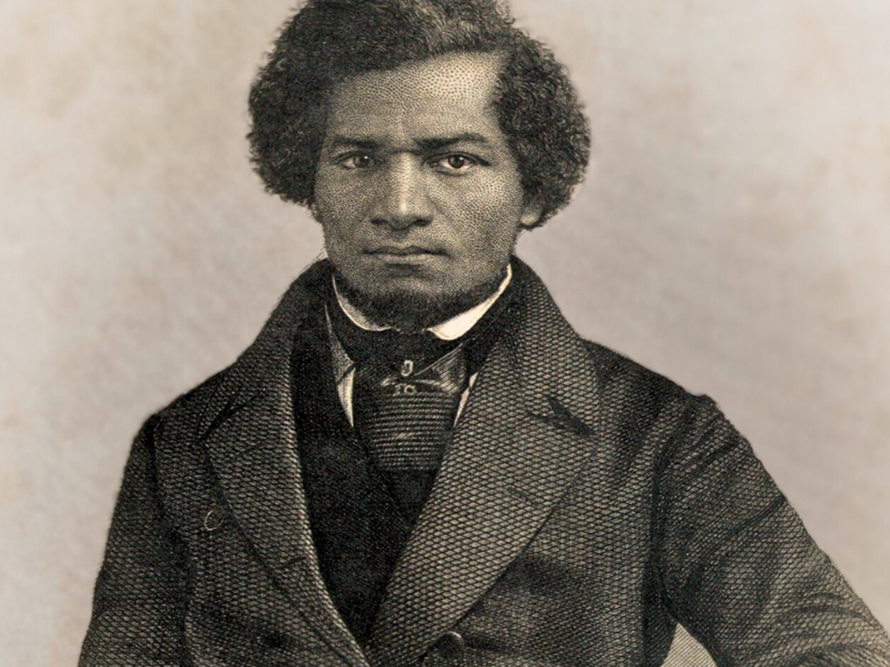 View of Frederick Douglass's portrait taken from his autobiography My Bondage and my Freedom