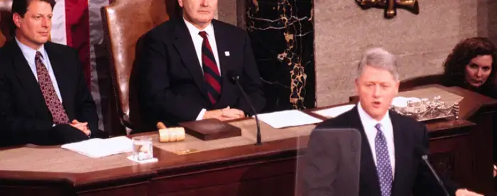Photo of Clinton State of the Union address.