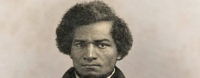 View of Frederick Douglass's portrait taken from his autobiography My Bondage and my Freedom