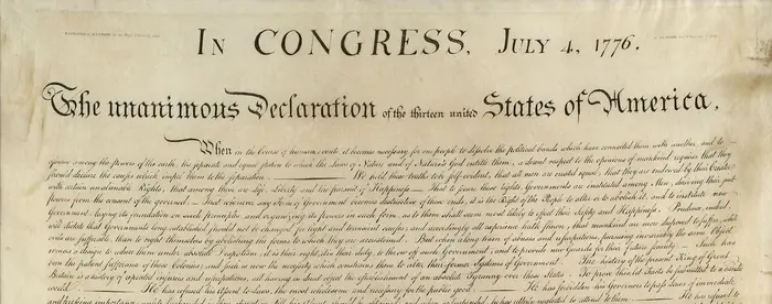 Facsimile reproduction of the Declaration