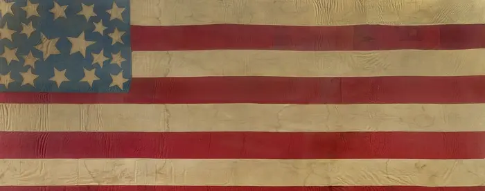 Flag representing the free states of the union as stars on the flag but not the slave states