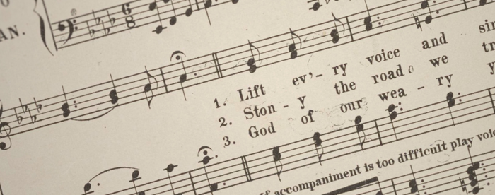 The first page of sheet music for "Lift Every Voice and Sing"