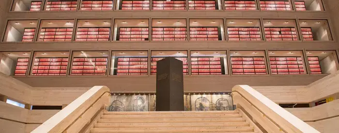The Great Hall at the LBJ Presidential Library in Austin, Texas.