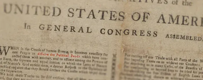 Declaration with certain phrases in color so they stand out