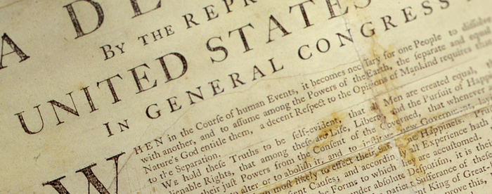 Early printed version of the Declaration