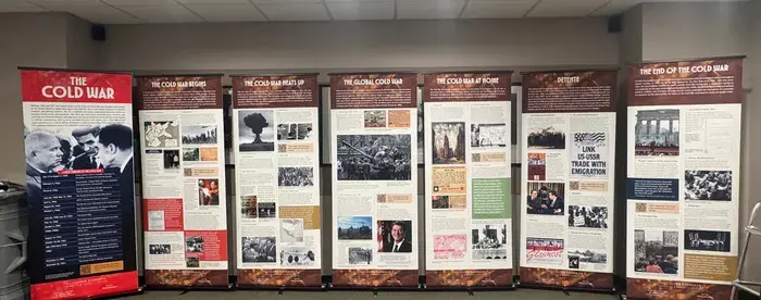 Cold War exhibition set up 