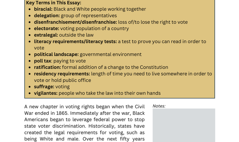 Image file of Pioneering New Methods to Expand Voting, 1865–1920; a PDF is available for download on the linked page
