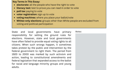 The Battle to Expand Access to the Ballot from 1920 to 2000 essay page