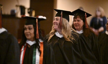 MA Graduates Walking for Graduation at Gettysburg College
