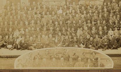 A group photograph of the 212 delegates to the First National Convention of the Socialist Party