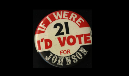 If I were 21 I'd Vote for Johnson button