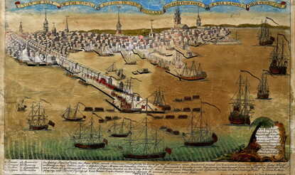 British war ships landing in Boston