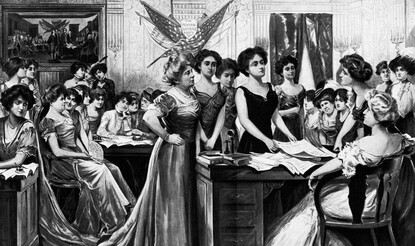 “Another Declaration of Independence,” illustration by Paul Stahr, Harper’s Weekly, May 14, 1910. 