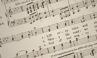 The first page of sheet music for "Lift Every Voice and Sing"