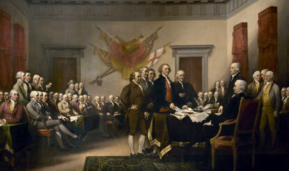 Famous painting of the Declaration's signers