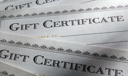 Gift certificates