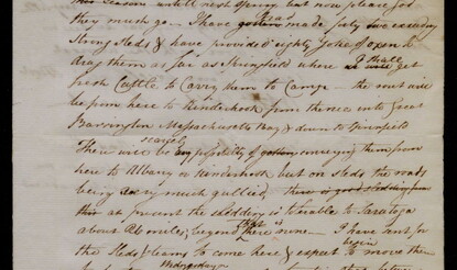 Henry Knox to George Washington, December 17, 1775