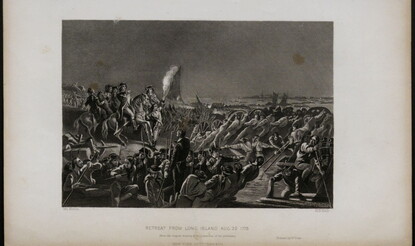 Engraving of Retreat from Long Island Aug. 29 1776 