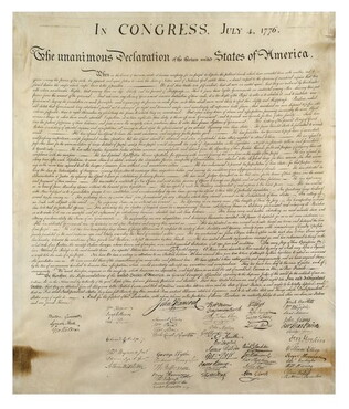 Declaration of Independence [W.J. Stone facsimile on vellum]