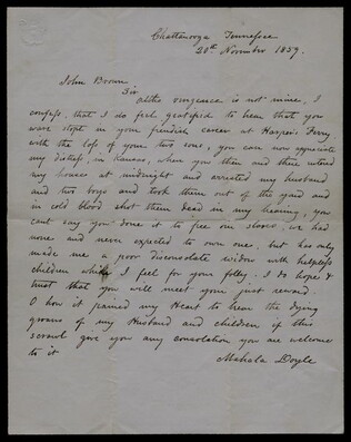 John Brown letter