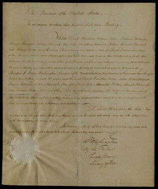 Presidential Pardon of the Ringleaders of the Whiskey Rebellion, March 3, 1797, GLC08072