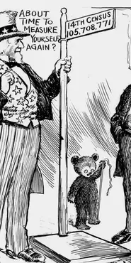 Political cartoon with Uncle Sam speaking to embodiment of US House of Representatives.