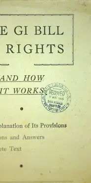 Title page of GI Bill pamphlet
