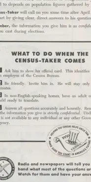 Instructions on "what to do when the census taker comes."